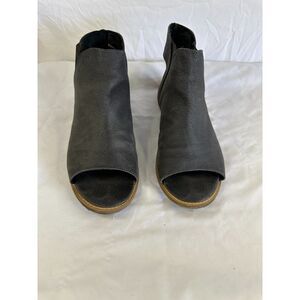 Coolways Ciara Women's Black Leather Open Toe Ankle Boot Size 8.5